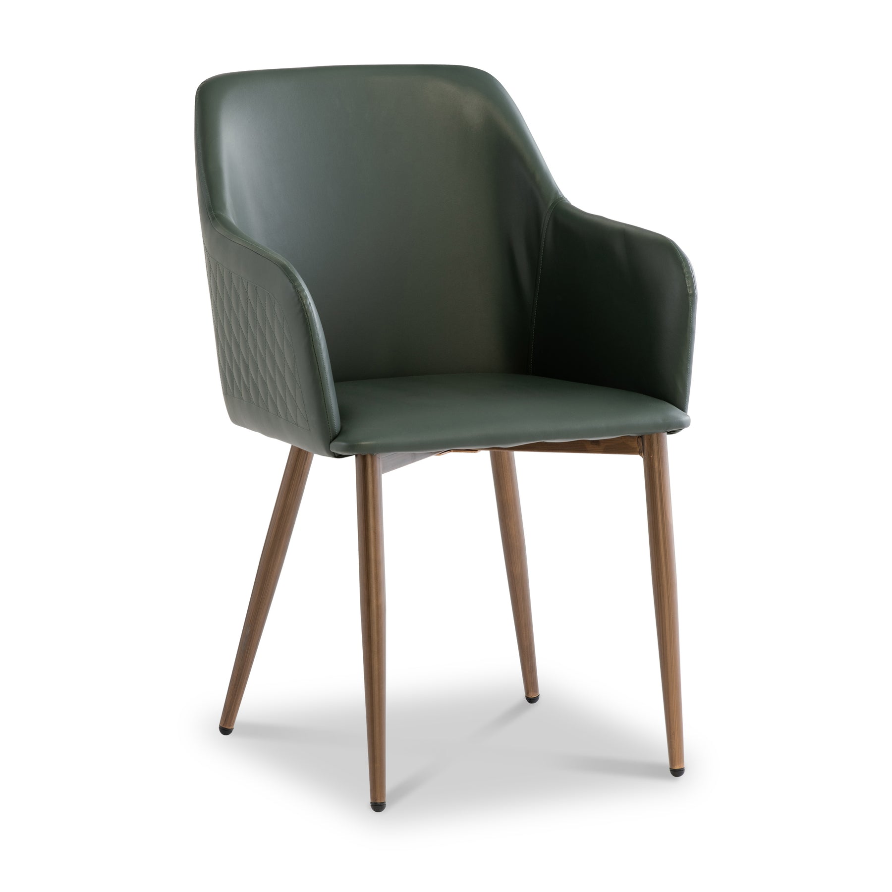 Viktor-Faux-Leather-Quilted-Dining-Armchair from Roseland Furniture