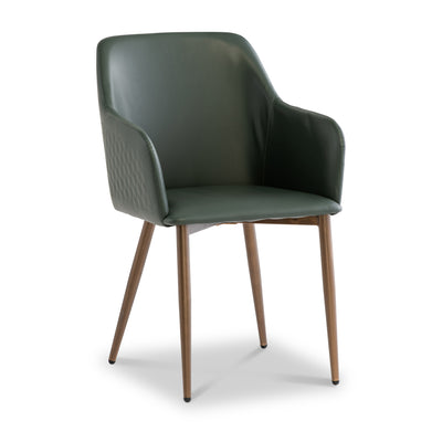 Viktor Faux Leather Quilted Stitch Back Dining Chair