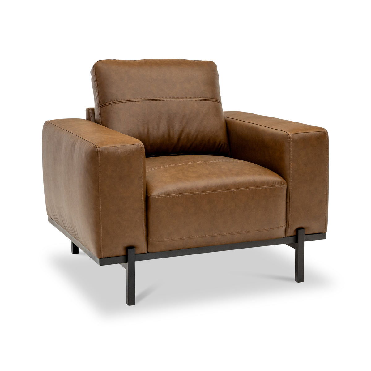 Umber Faux Leather Armchair from Roseland Furniture