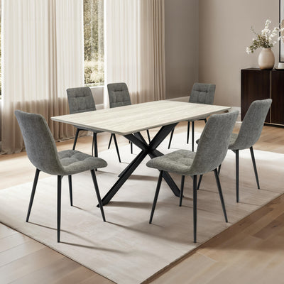 Barlo 160cm Travertine Effect Dining Table
