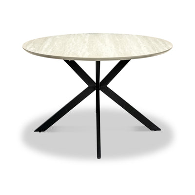 Barlo 120cm Travertine Effect Round Dining Table