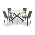 Barlo 120cm Travertine Effect Round Dining Table from Roseland Furniture