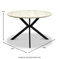 Barlo 120cm Travertine Effect Round Dining Table from Roseland Furniture