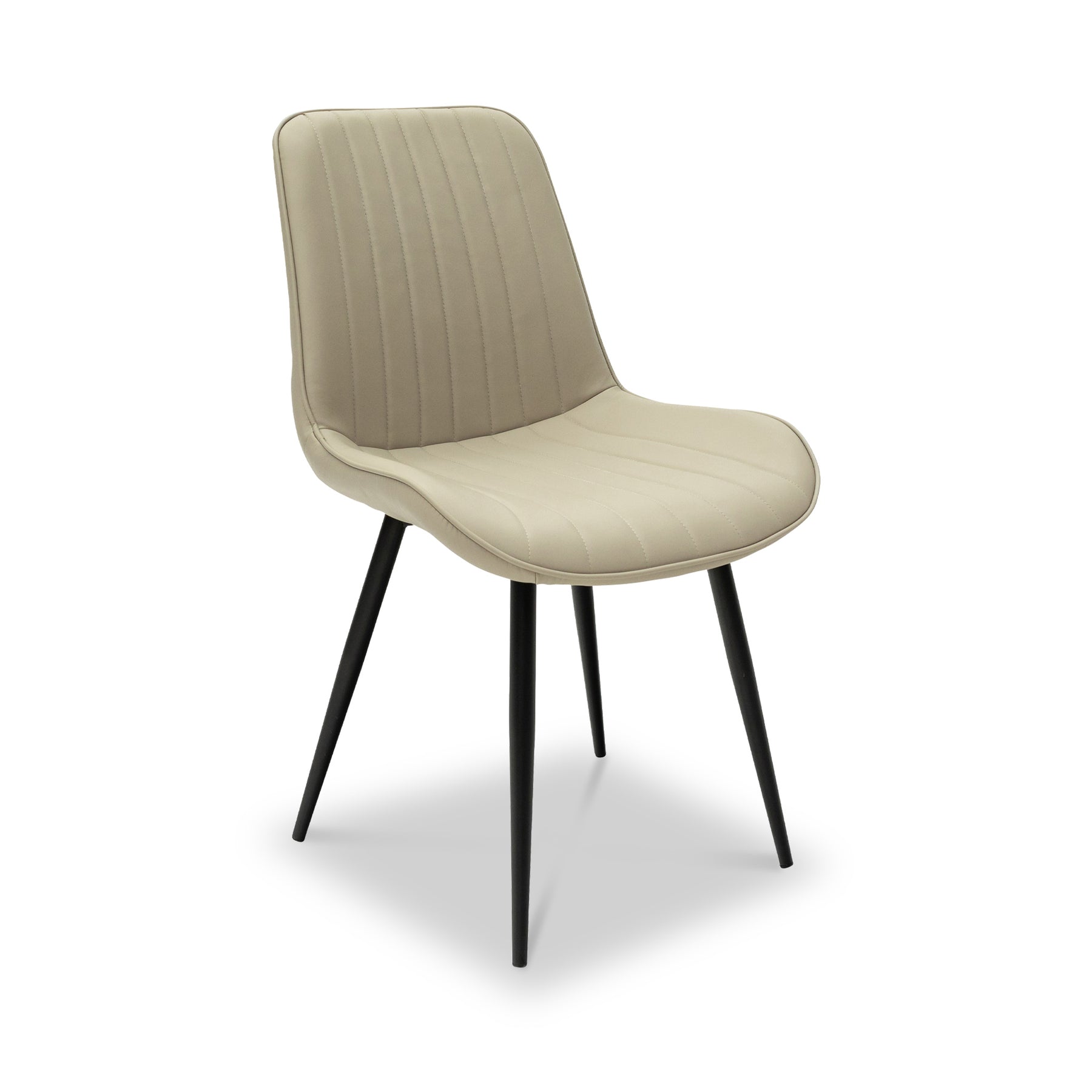 Effie-faux-leather-dining-chair-cream from Roseland Furniture
