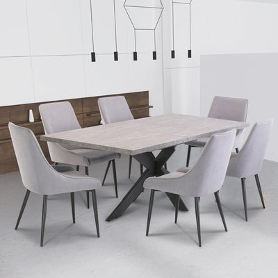 Harald 160cm Light Grey Extending Dining Table