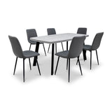 Ciara 160cm Dining Table Light Grey from Roseland Furniture