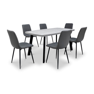 Ciara 160cm Light Grey Dining Table