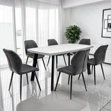 Ciara 160cm Dining Table Light Grey from Roseland Furniture