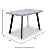 Ciara 160cm Dining Table Light Grey from Roseland Furniture