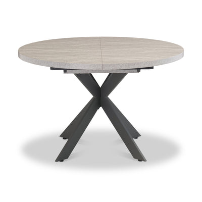 Harald 120cm Light Grey Round Extendable Dining Table