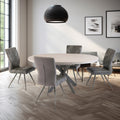 Harald-120cm-Sintered-Stone-Round-Ext-Dining-Table from Roseland Furniture