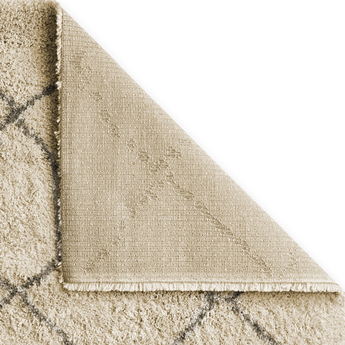 Webster Cream Grey Diamond Two Toned Rug