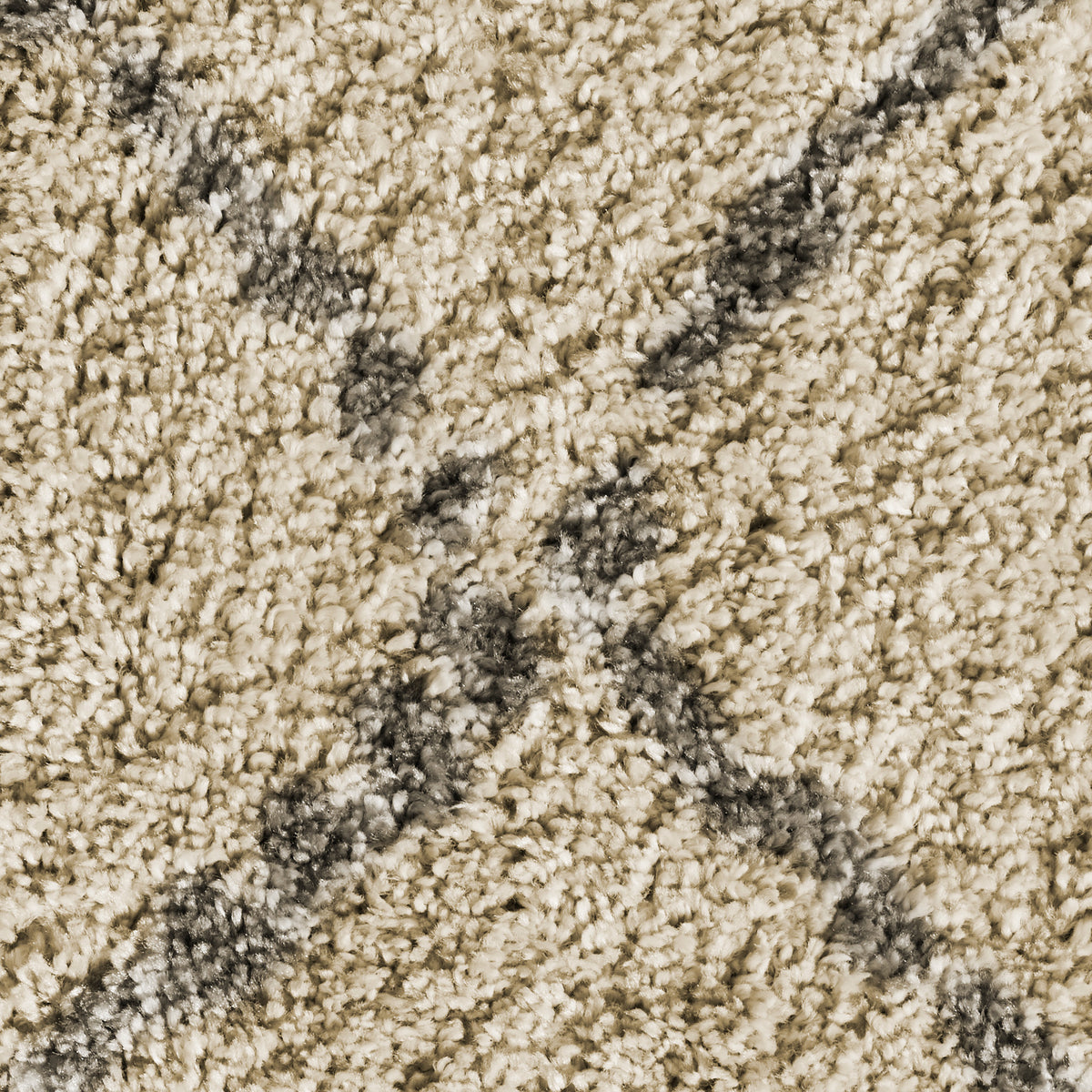 Webster Cream Grey Diamond Two Toned Rug