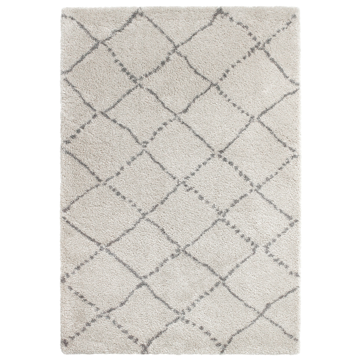 Webster Cream Grey Diamond Two Toned Rug from Roseland Furniture