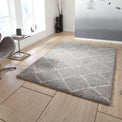 Webster Grey Cream Diamond Two Toned Rug for living room or bedroom