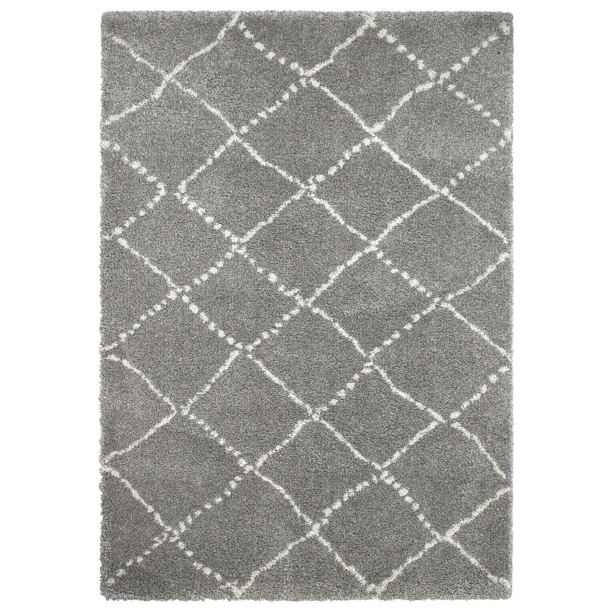 Webster Grey Cream Diamond Two Toned Rug from Roseland Furniture