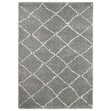Webster Grey Cream Diamond Two Toned Rug from Roseland Furniture