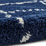 Webster Navy Blue Diamond Two Toned Rug