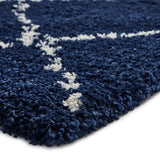 Webster Navy Blue Diamond Two Toned Rug