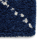 Webster Navy Blue Diamond Two Toned Rug