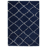 Webster Navy Blue Diamond Two Toned Rug from Roseland Furniture