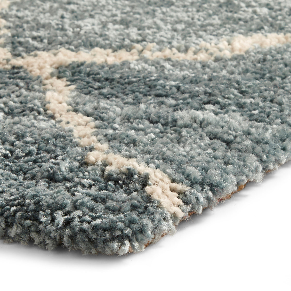 Webster Teal Diamond Two Toned Rug
