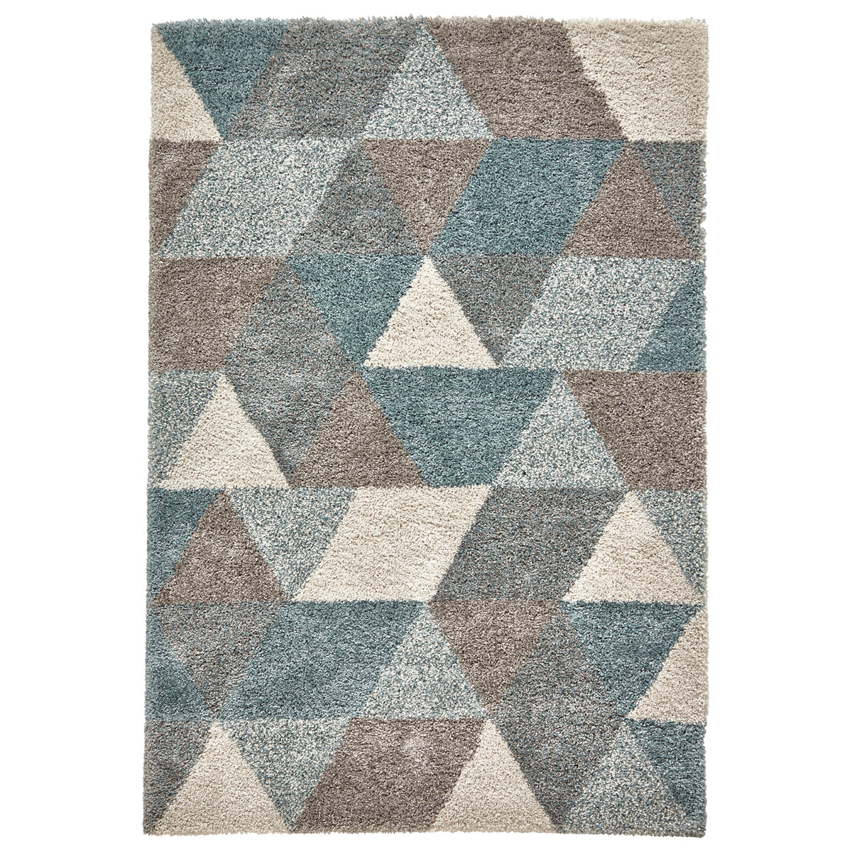 Webster Teal Triangle Geometric Rug from Roseland Furniture