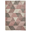 Webster Rose Pink Triangle Geometric Rug from Roseland Furniture