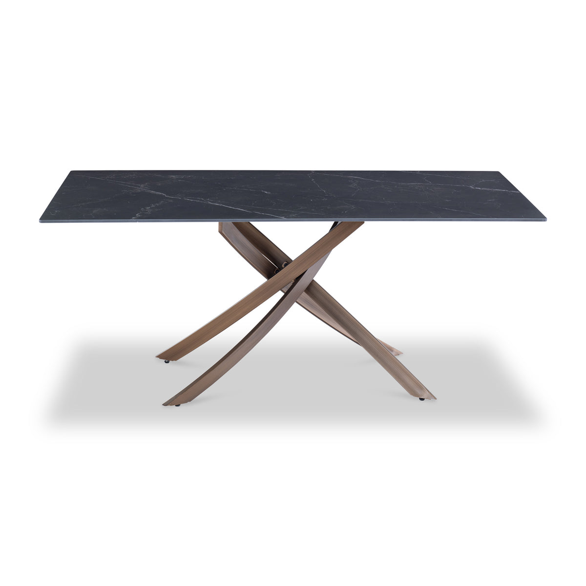 Gwen Black 180cm Sintered Stone Dining Table from Roseland Furniture