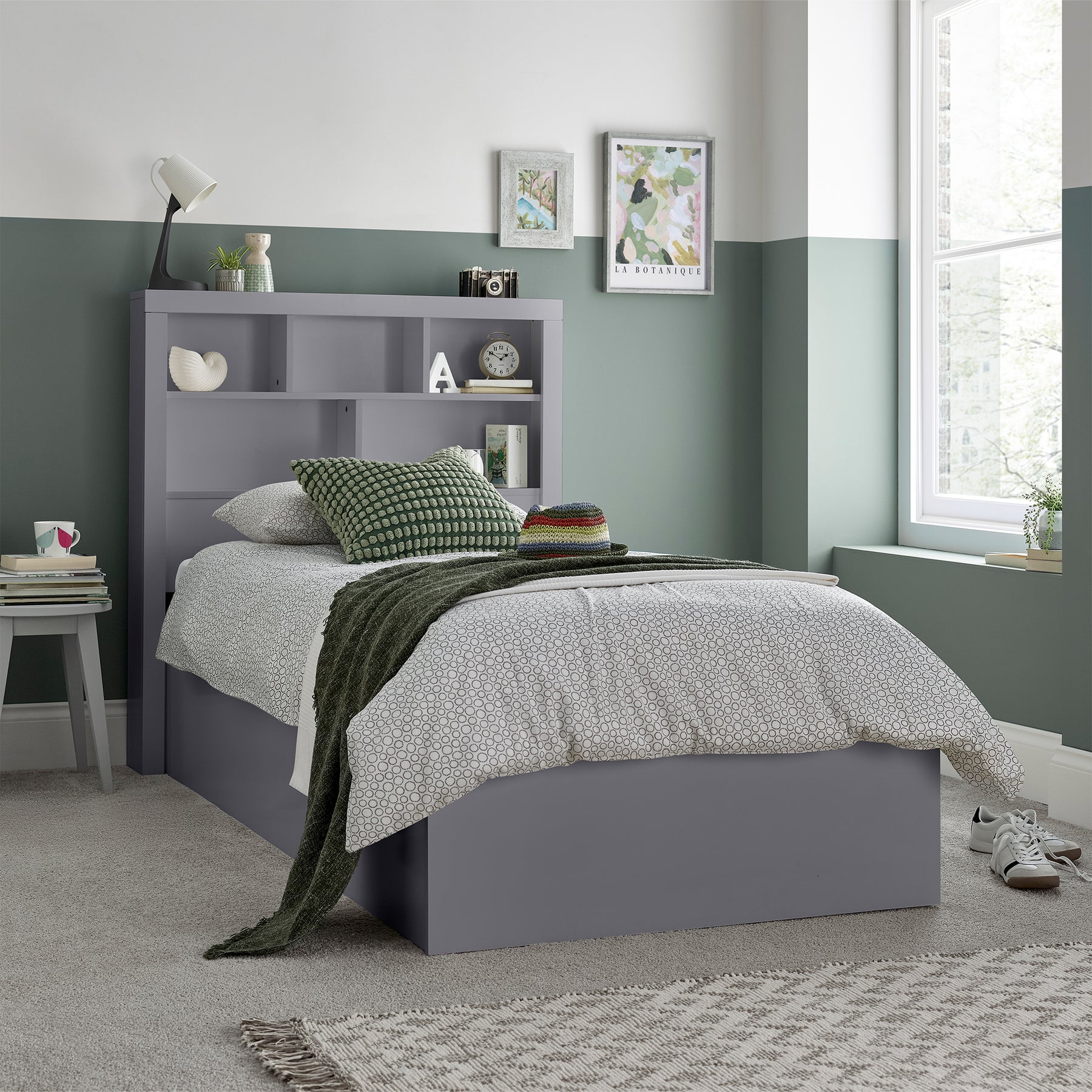 Cooper Wooden Ottoman Storage Bed Frame Grey from Roseland Furniture