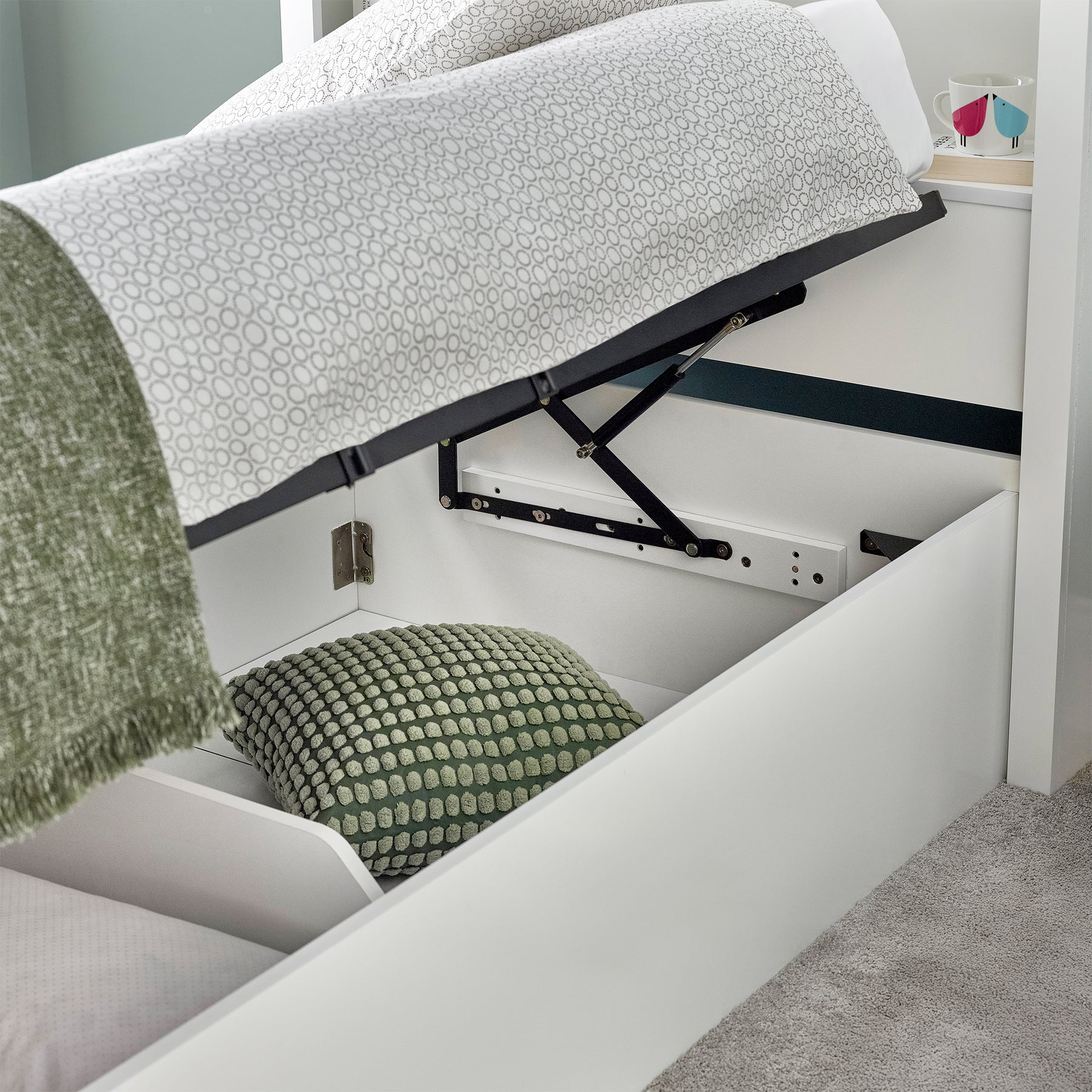 Cooper Wooden Ottoman Storage Bed Frame Grey from Roseland Furniture