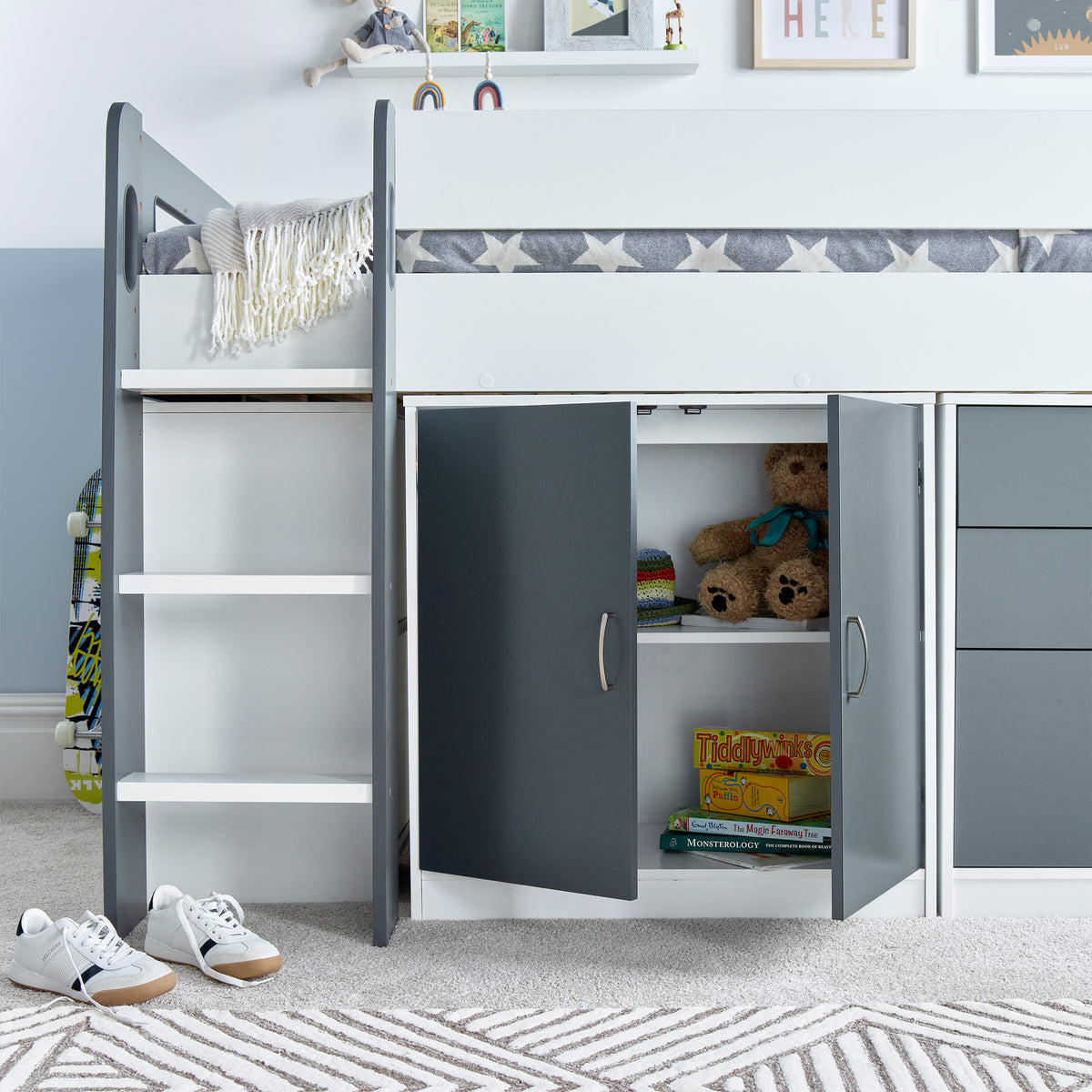 Murray Mid Sleeper Storage Bed Frame Close5 from Roseland Furniture