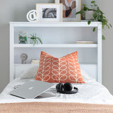 Emelia Wooden 3 Drawer and Shelving storage Bed Frame White from Roseland Furniture