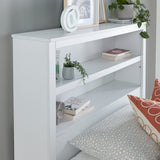 Emelia Wooden 3 Drawer and Shelving storage Bed Frame White from Roseland Furniture