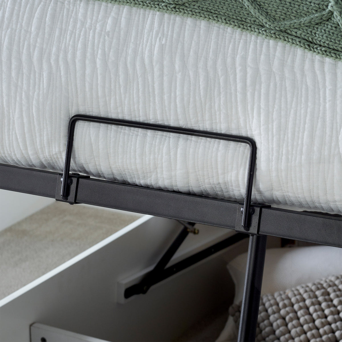 Brooker Wooden Storage Ottoman Bed Frame Double from Roseland Furniture