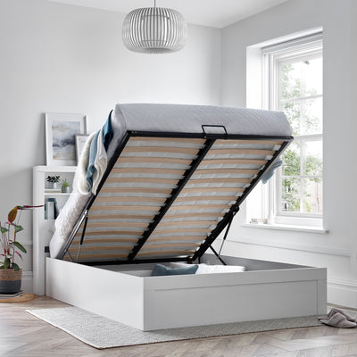 Parson Wooden Storage Ottoman Bed Frame