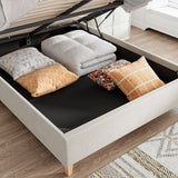 Marilyn Velvet Ottoman Storage Bed Small Double Stone from Roseland Furniture