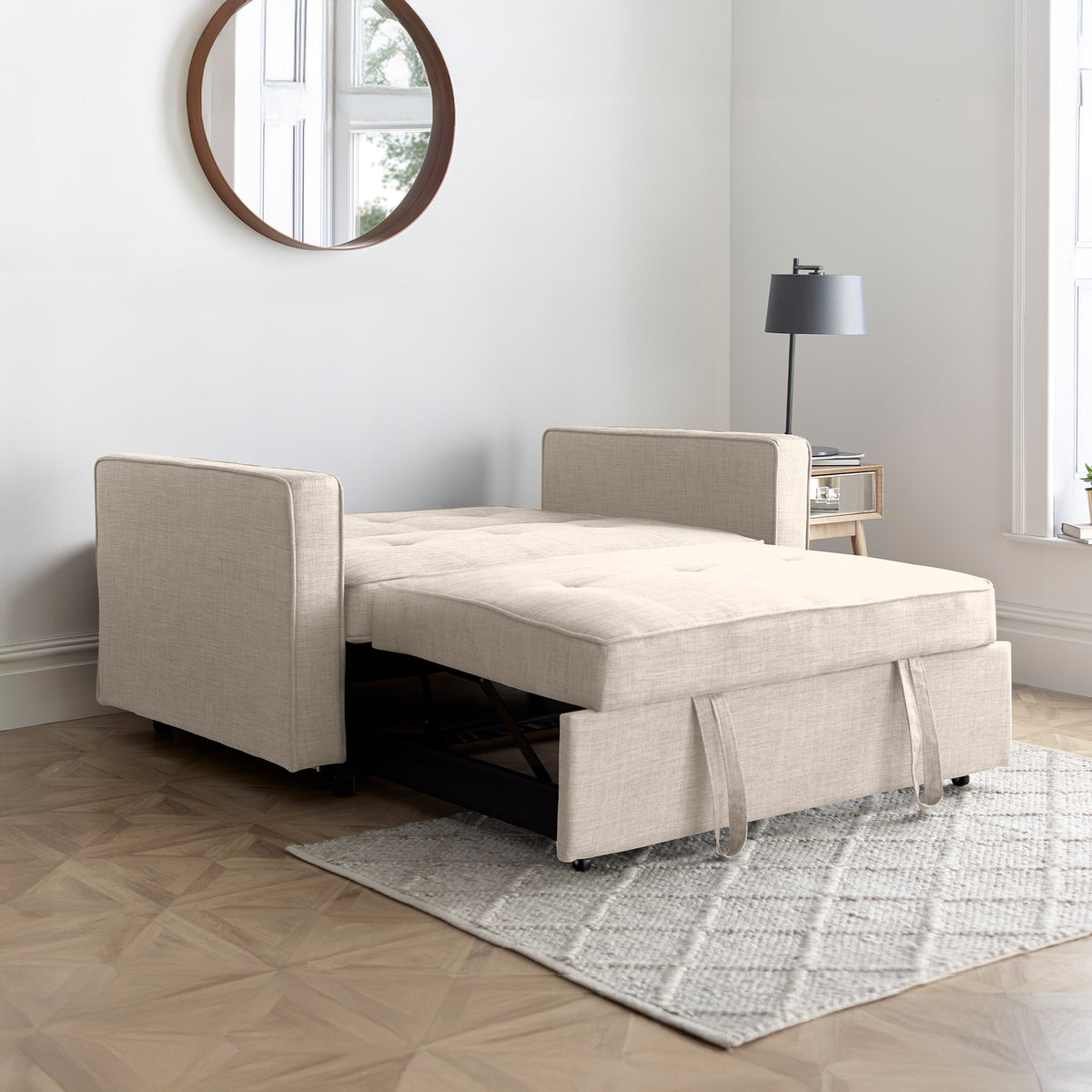 Prudi 2 Seater Sofa Bed Natural from Roseland Furniture
