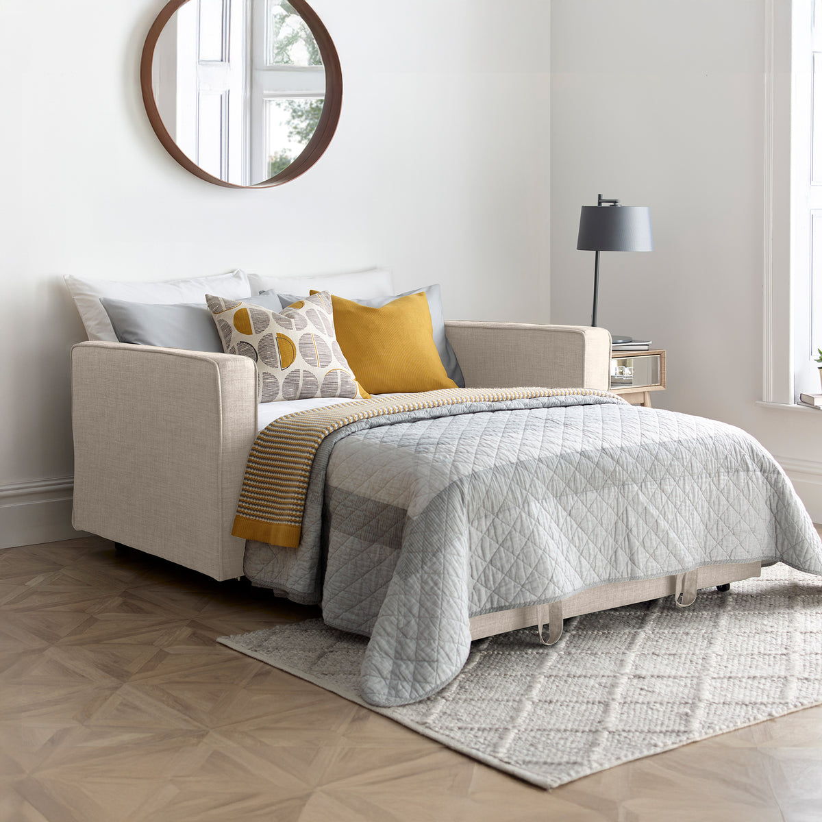 Prudi 2 Seater Sofa Bed Natural from Roseland Furniture