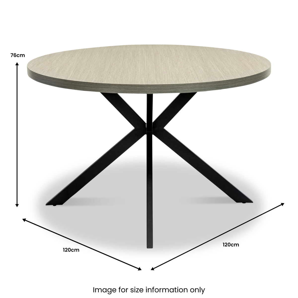 Langley 120cm Round Dining Table from Roseland Furniture