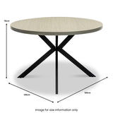 Langley 120cm Round Dining Table from Roseland Furniture