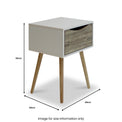Antonio Compact 1 Drawer Bedside Table by Roseland Furniture