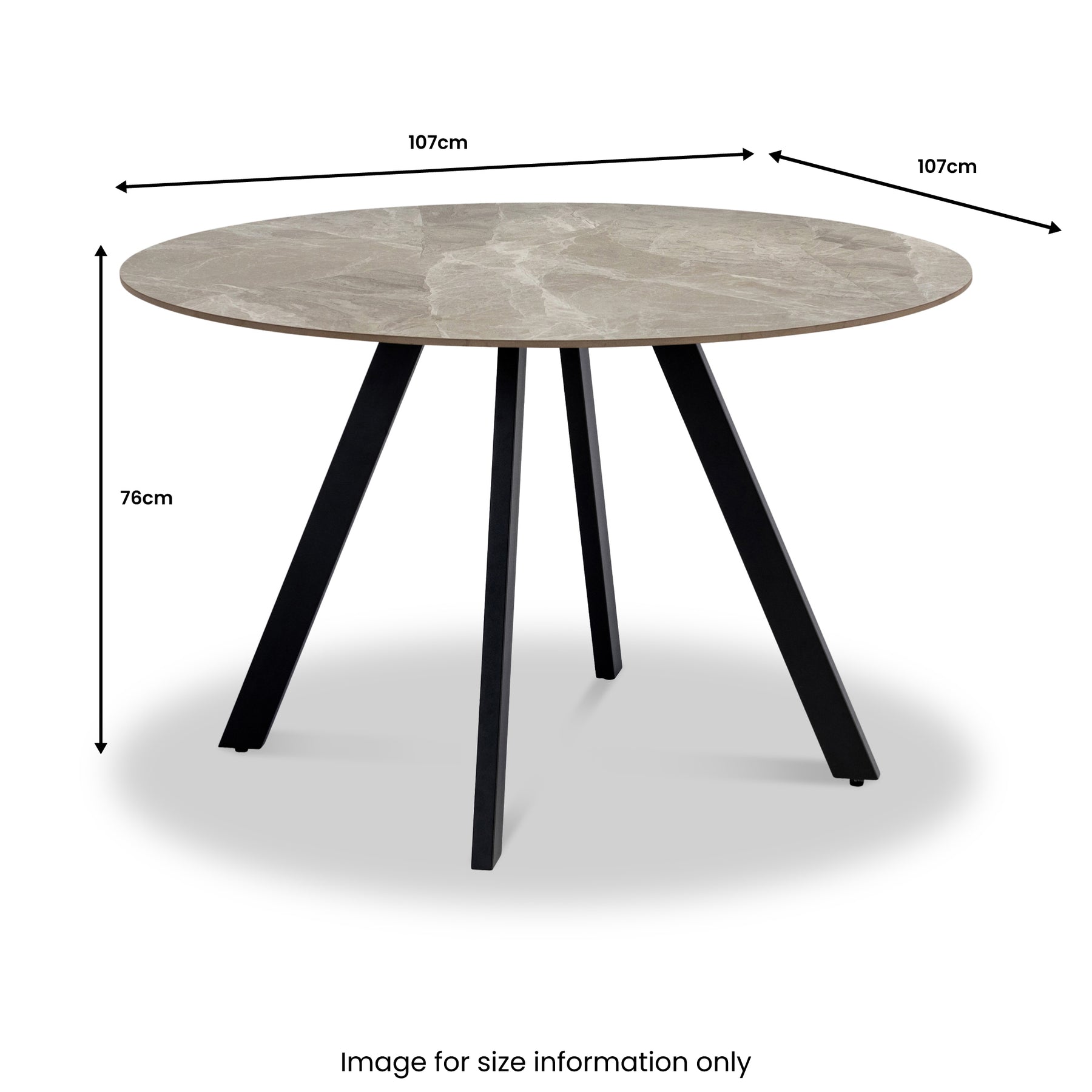 Alveston Sintered Stone Round Dining Table Group1 from Roseland Furniture
