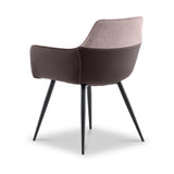 Halvard-Faux-Leather-Dining-Armchair-Black-Stone from Roseland Furniture