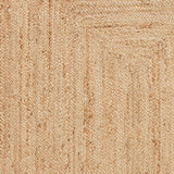Chesney Round Jute Scalloped Edge Natural Rug from Roseland Furniture