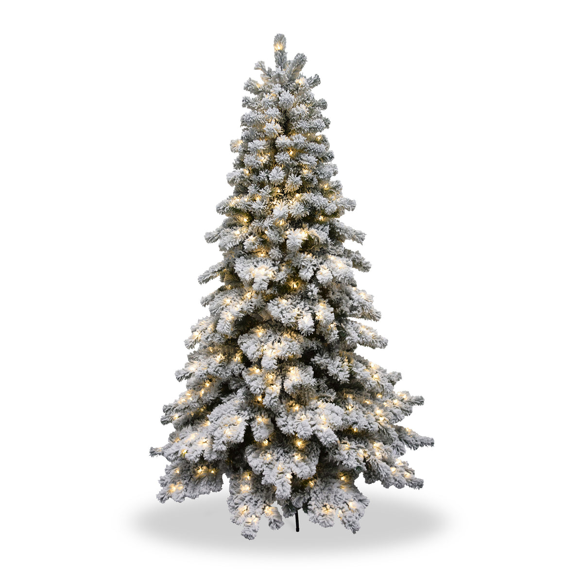 Snowy Downswept Noble Fir Warm White LED 6ft Tree from Roseland Furniture