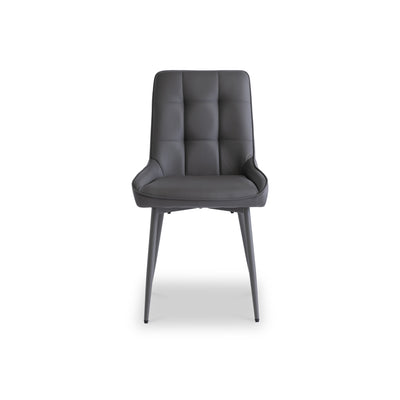 Powell Grey Faux Leather Dining Chair