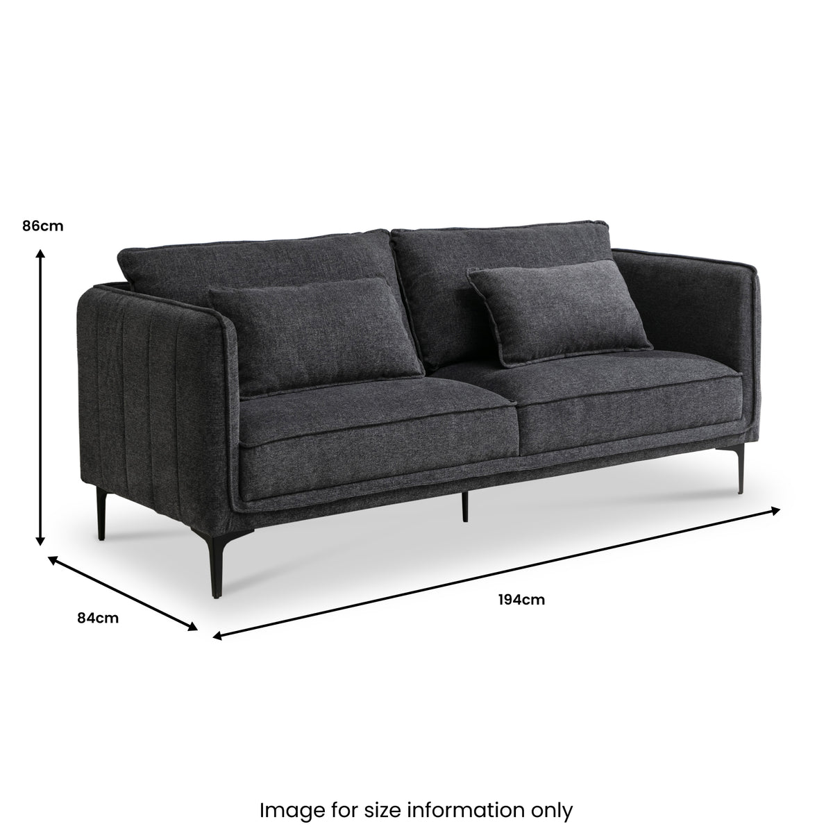 Ellison Piped 3 Seater Sofa from Roseland Furniture
