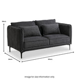 Ellison Piped 2 Seater Sofa Dims from Roseland Furniture