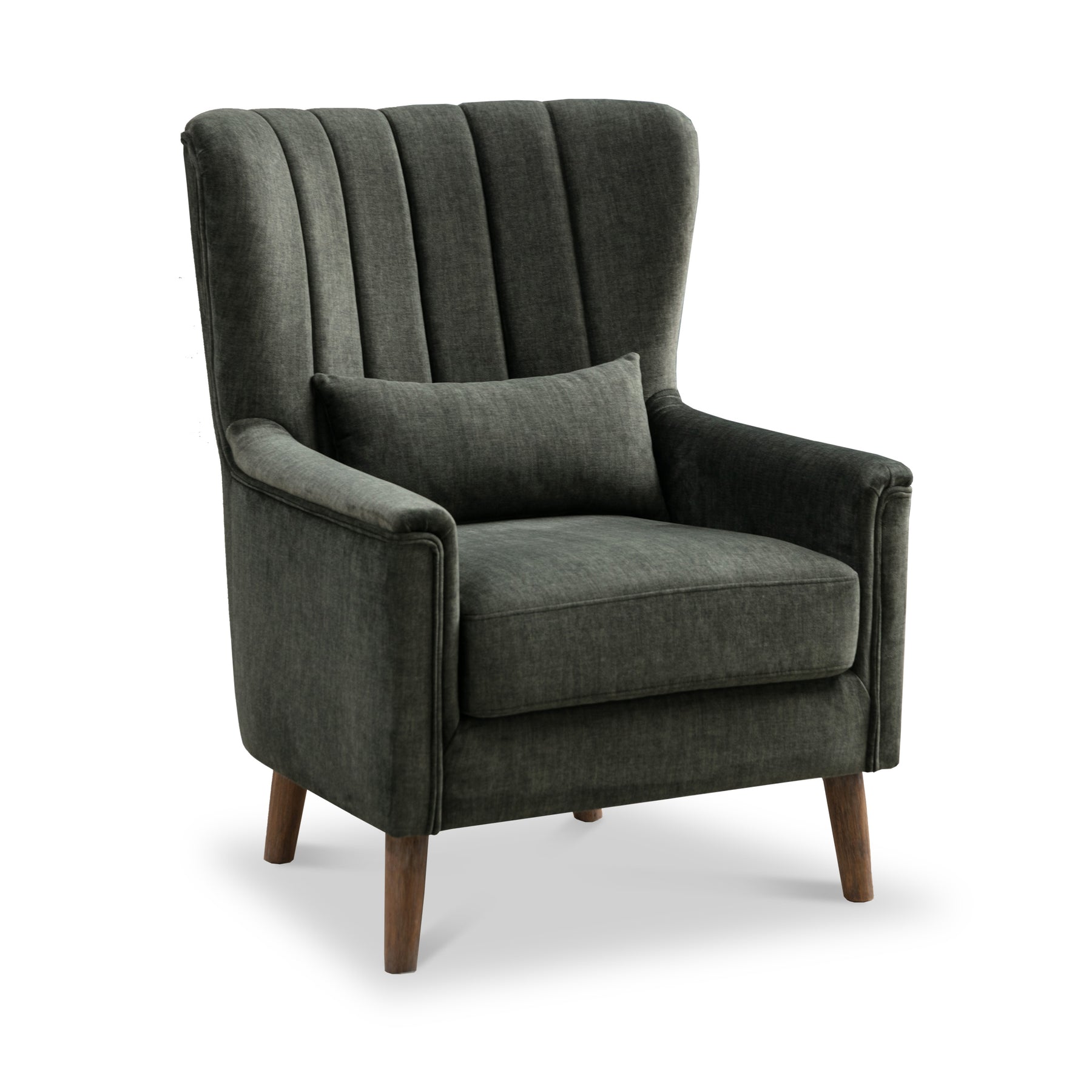 Lucille Velvet Armchair Moss from Roseland Furniture